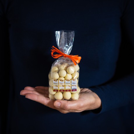 Dragées mit Pistazien, weißer Schokolade, Orangenpulver und Meersalz - 150 g Torta Pistocchi - 1