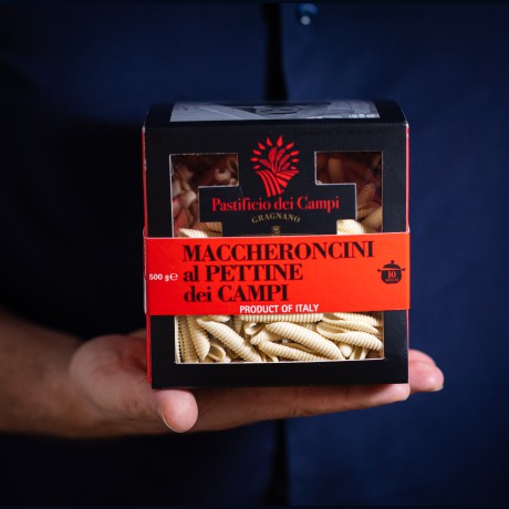 Maccheroncini al pettine pasta from Gragnano PGI, bronze-drawn - 500g Pastificio dei Campi - 1