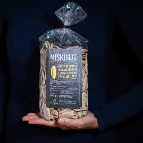 Mischiglio Nudeln (Saubohnen-, Gersten-, Weizen- und Kichererbsenmehl) - 500 g