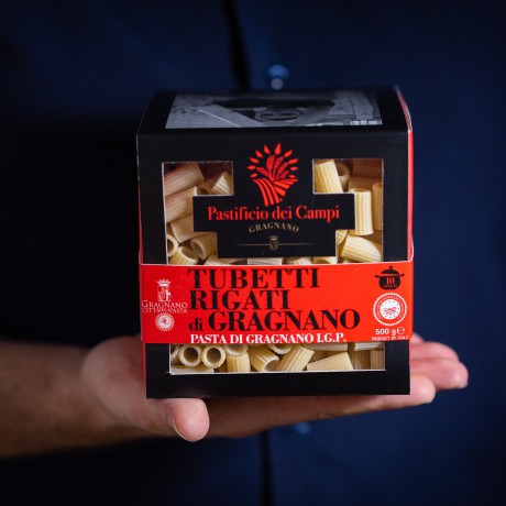Tubetti Rigati di Gragnano IGP trafilati al bronzo - 500gr Pastificio dei Campi - 1