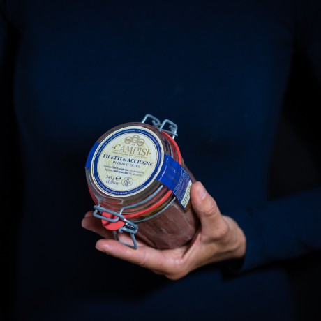 Filetti di Acciughe Extra in Olio di Oliva - ​​​​​​​200gr Campisi - 1