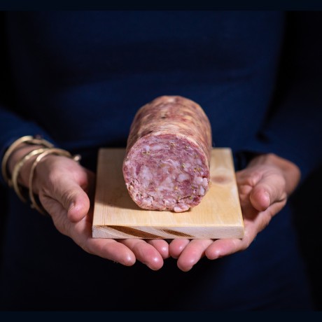 Piece of "Sbriciolona" (fennel seed salami) - 400g Salumi di Scarpaccia - 1