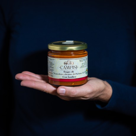 Sugo di Pomodoro Ciliegino di Pachino IGP con Basilico - ​2​​​​20gr Campisi - 1