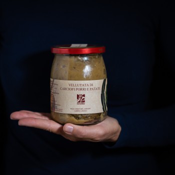 Cremesuppe aus Artischocken, Lauchen und Kartoffeln - 500 g Pian di Reggi - 1