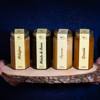 Honig-Verkostungsset von Apicoltura Cazzola - 4x350 g