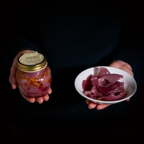 Sweet and sour red onion of Piacenza - 350g