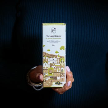 White nougat with Bronte PDO green pistachio – 100 gr