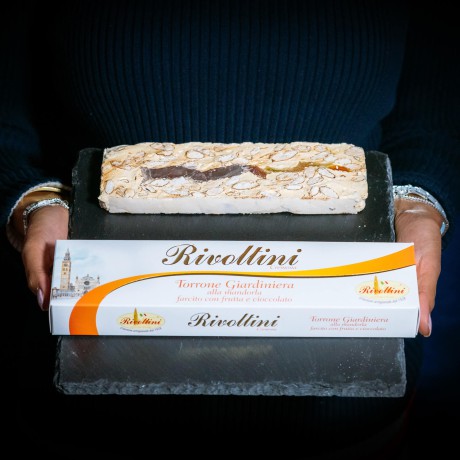 Almond nougat with mixed fruit and chocolate - 180g Rivoltini - 2