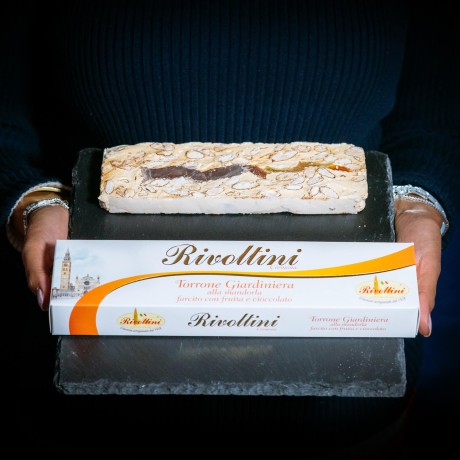 Mandel-Nougat mit gemischten Früchten und Schokolade - 180 g