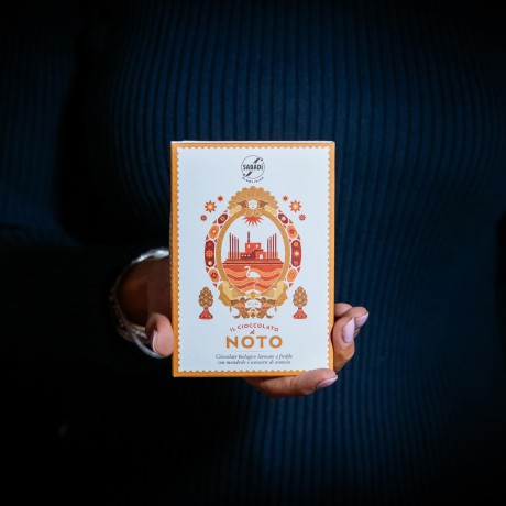 Il cioccolato di Noto – Schokolade mit Mandeln und Orangeat – 50 g Sabadì - 1
