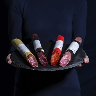 Tasting Selection of “Bastone del Nonno” Salami (Grandpa’s Cane) by Scarpaccia - 4 Pieces Salumi di Scarpaccia - 1