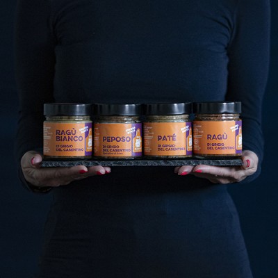 Tasting Selection of Tuscan Grey Pork Sauces by Grigio del Casentino - 4 Jars Grigio del Casentino - 1
