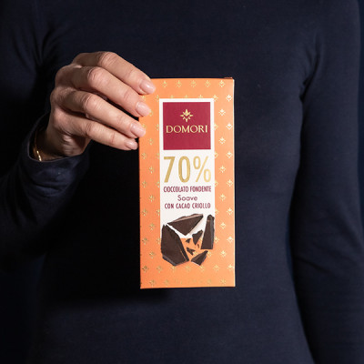 Tavoletta di Cioccolato Fondente 70% (Miscela Esclusiva delle Migliori Fave di Cacao) - 75gr Domori - 1
