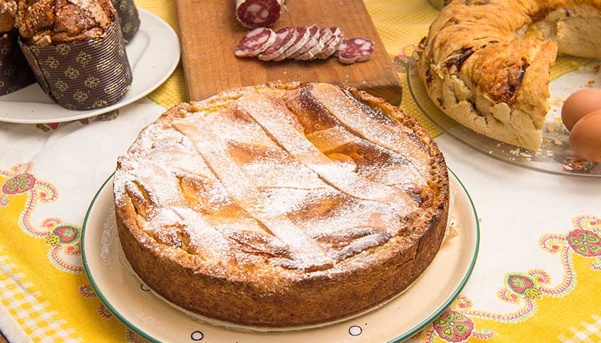 colazione di pasqua a Napoli-pastiera napoletana